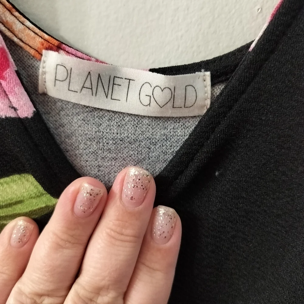 Planet Gold Floral Sundress - Picture 2 of 2